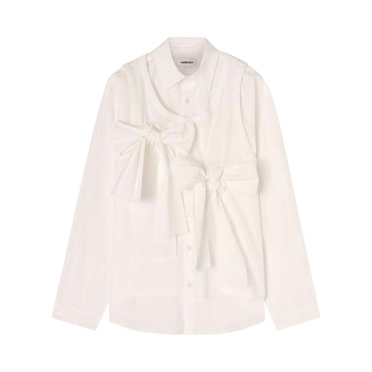 Ambush Ribbon Shirt White
