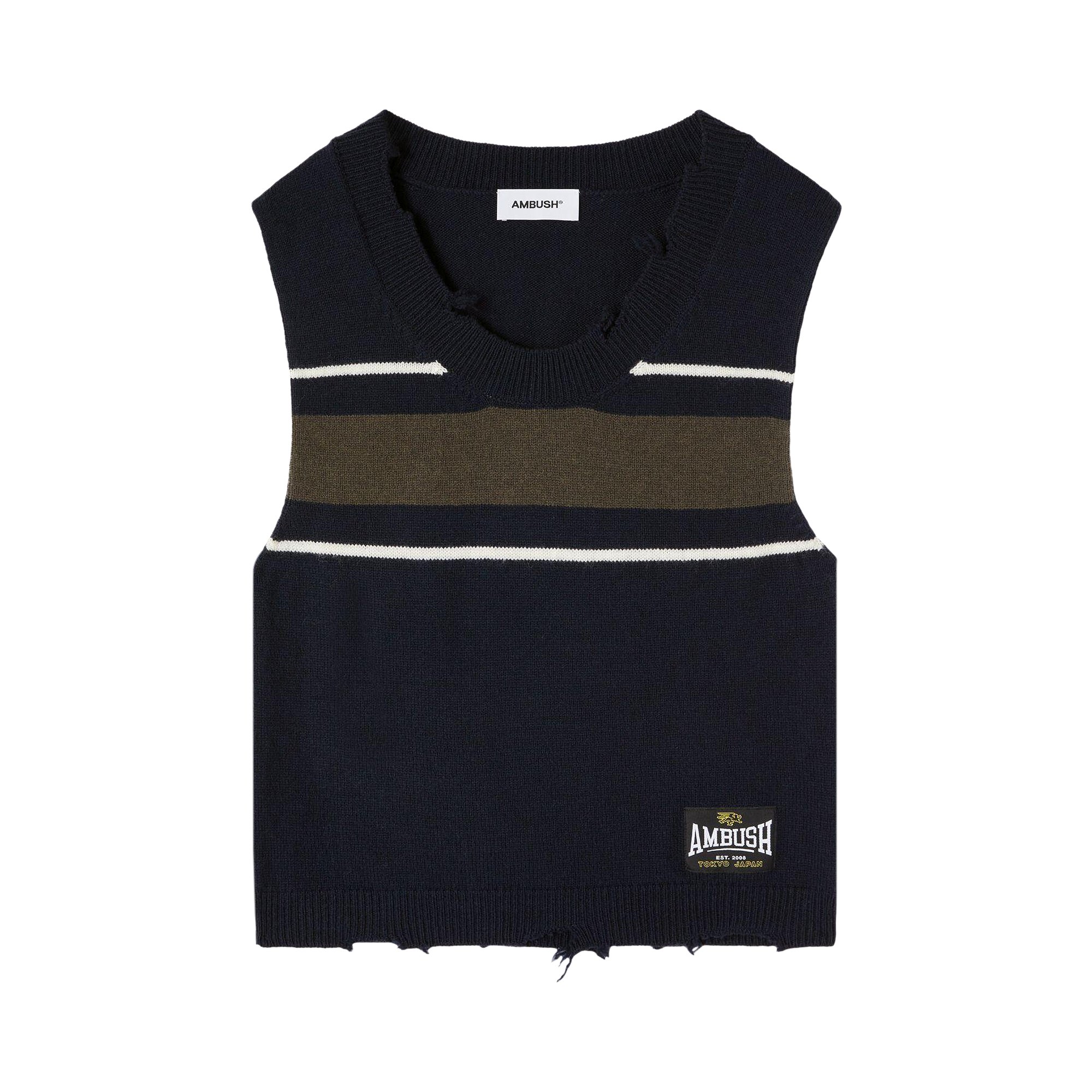 Ambush Rib Knit Vest 'Navy'