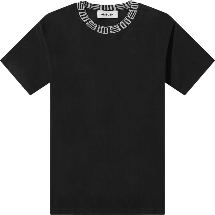 Ambush Monogram Rib Collar T-Shirt 'Black'