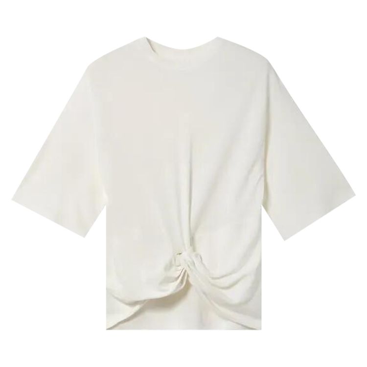 Ambush Short Sleeve Gathered T Shirt White