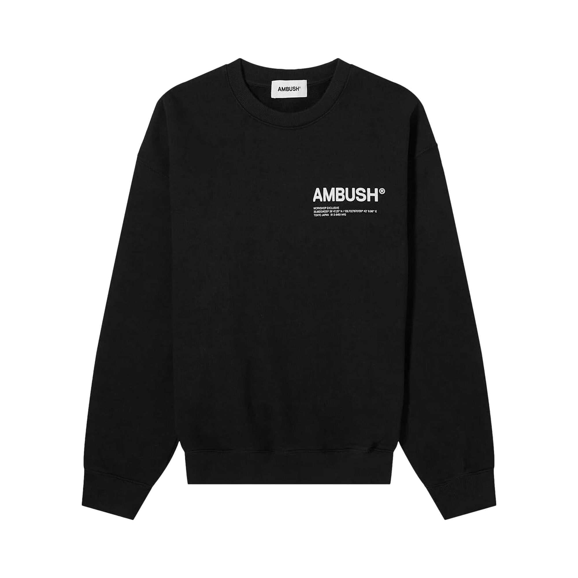 Buy Ambush Workshop Logo Crewneck Sweatshirt 'Black