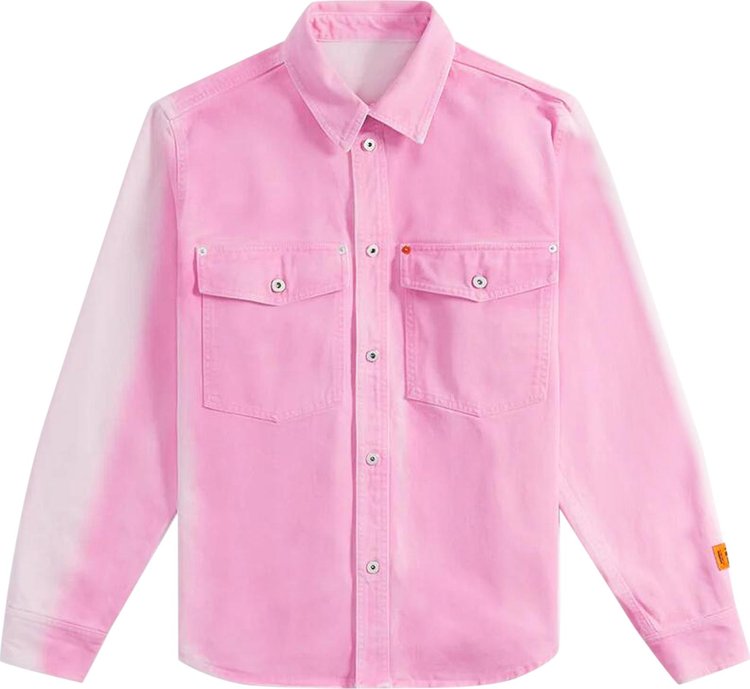 Heron Preston Denim Long-Sleeve Shirt 'Pink'