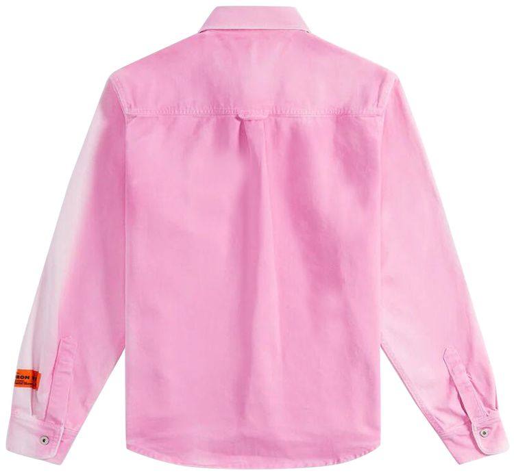 Heron Preston Denim Long Sleeve Shirt Pink