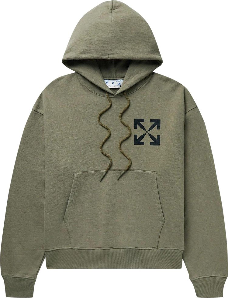 Off-White Single Arrow Over Hoodie 'Green'