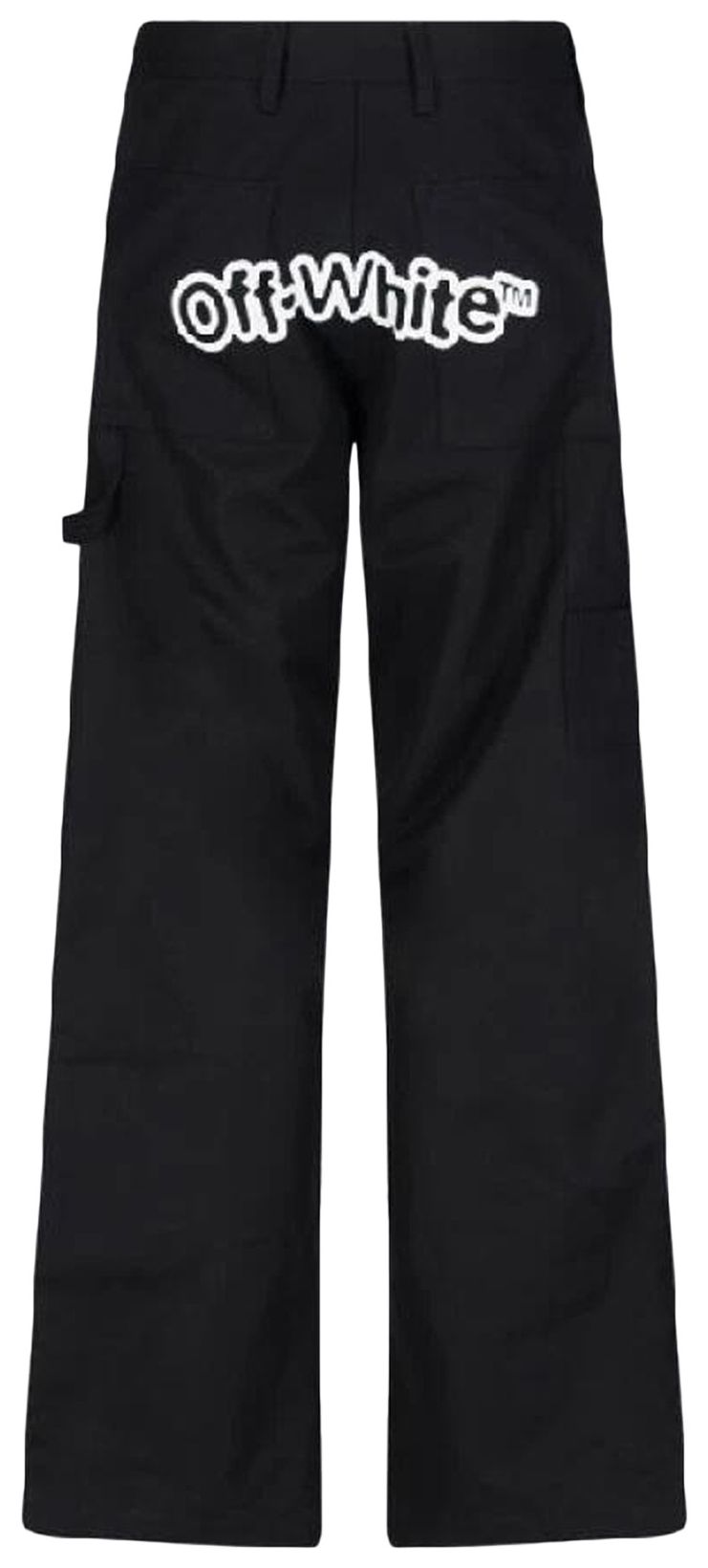 Off White Logo Patch Denim Jeans Black