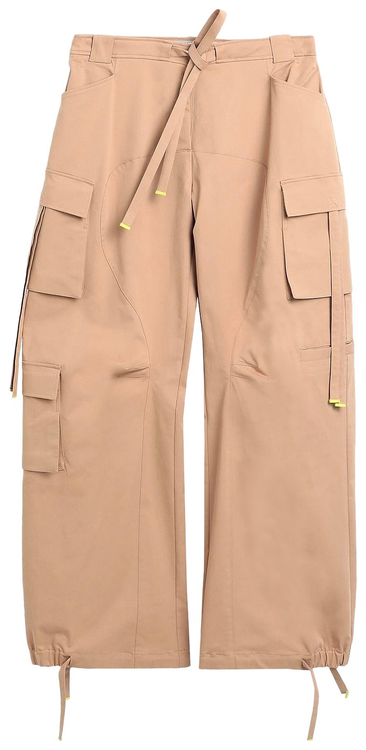 Off White Gabardine Cargo Pant Beige