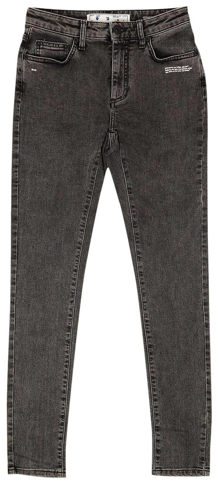 Off White Slim Fit Denim Grey