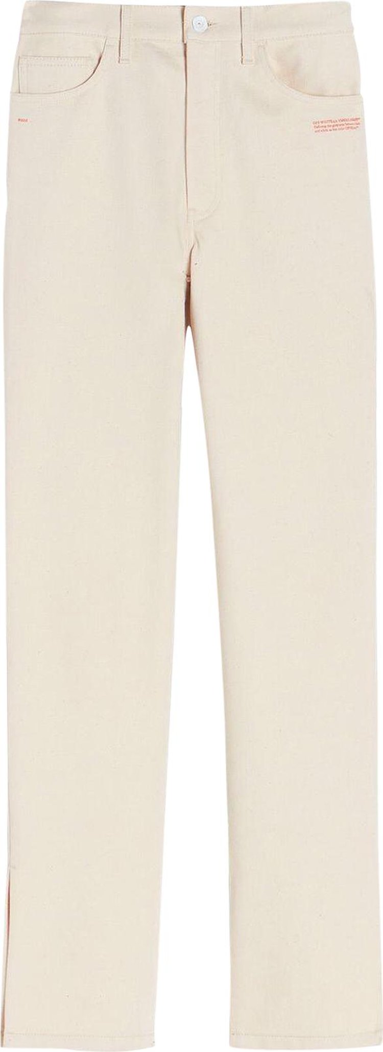 Off-White Split Slim Fit Jeans 'White'