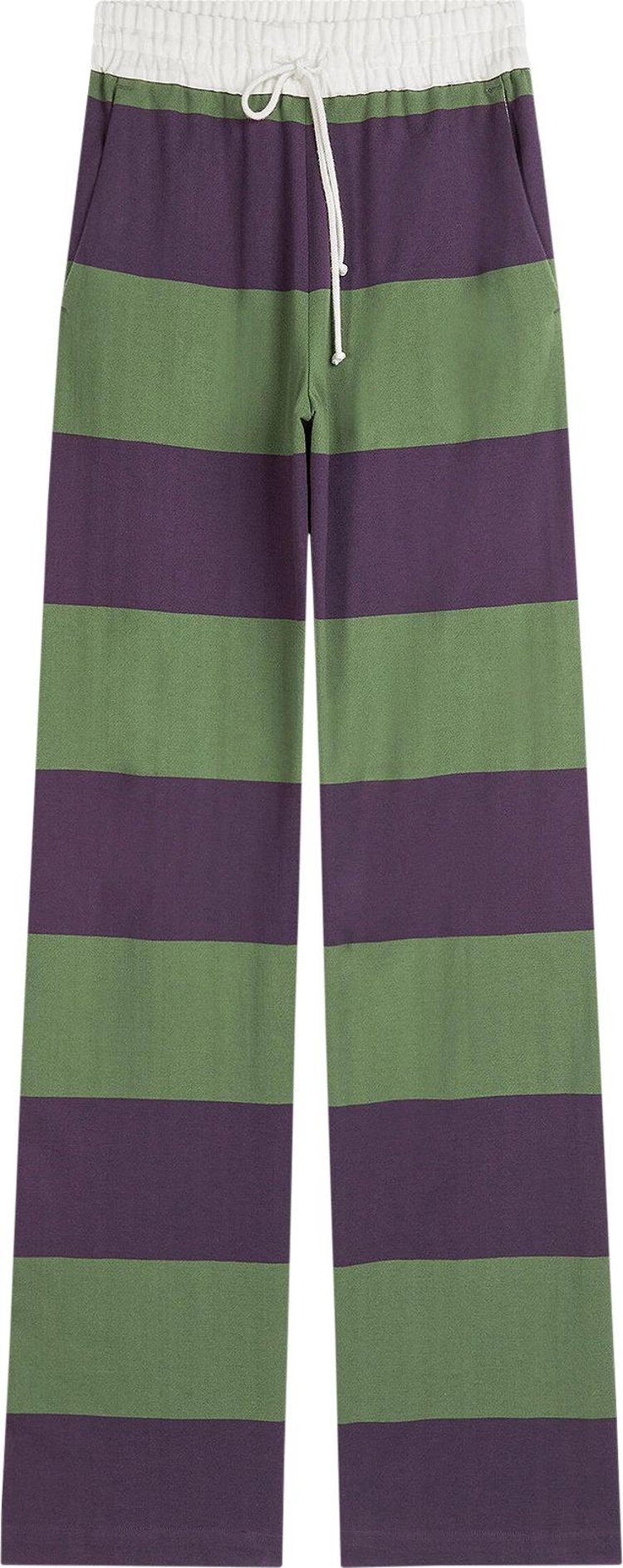 Dries Van Noten Fitted Pichas Striped Pants 'Dark Purple'