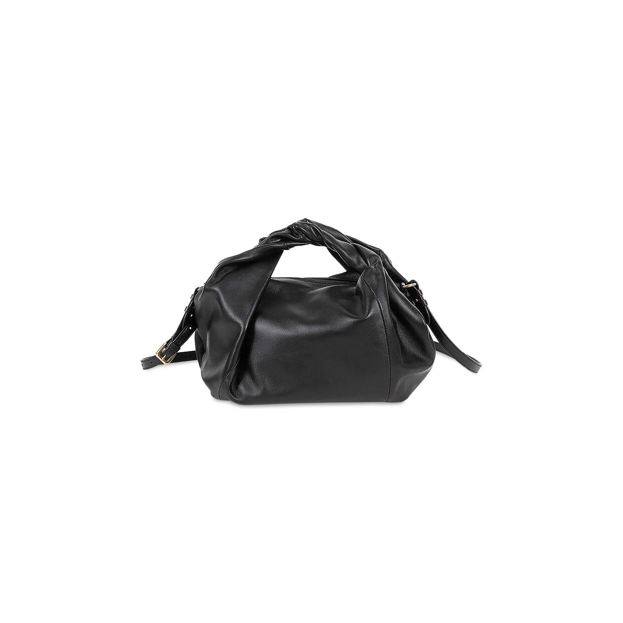 Buy Dries Van Noten Large Duffle Crossbody Soft Leather Twist Bag Black 241 01150 3125 900 GOAT