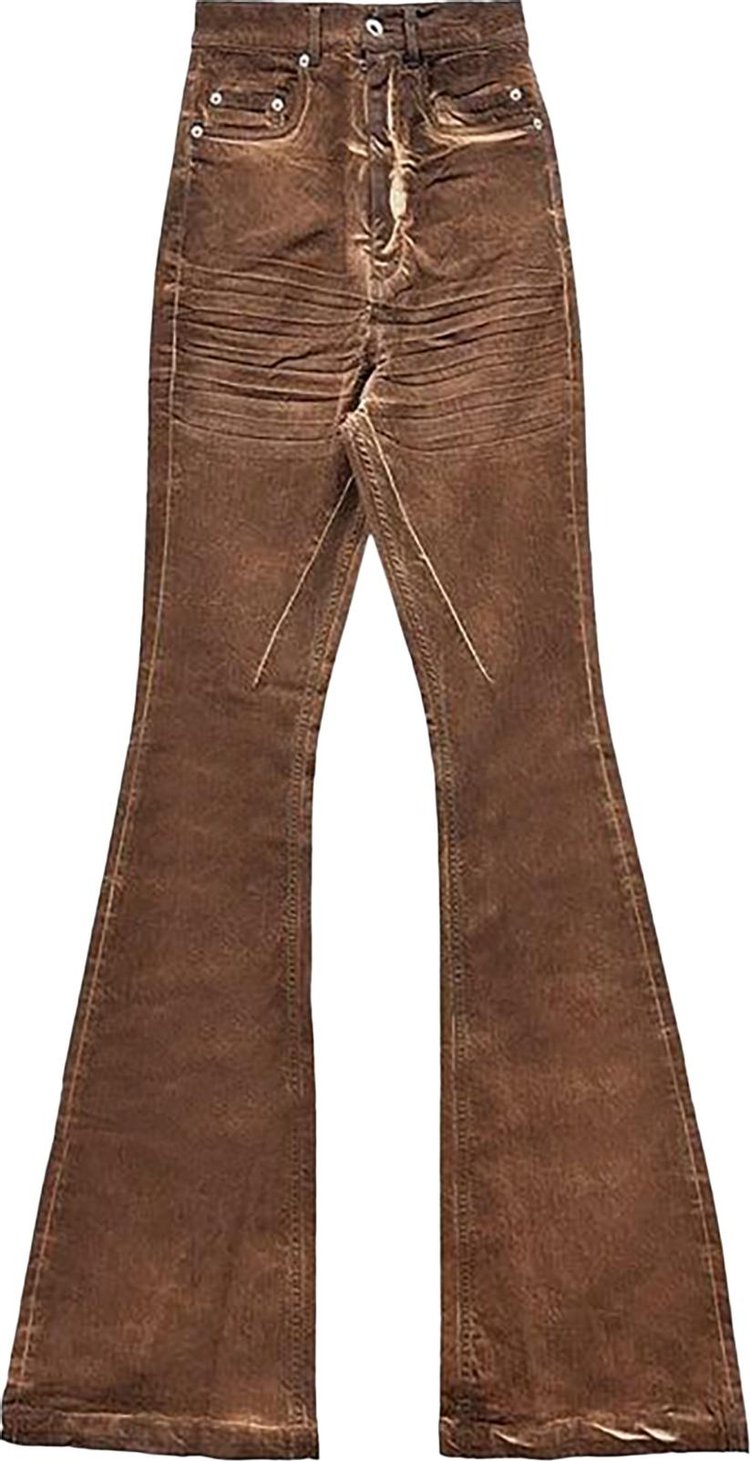 Rick Owens DRKSHDW Bolan Bootcut Jeans Henna Brown