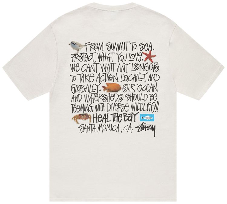 Stussy Heal The Bay Summit To Sea Tee Natural