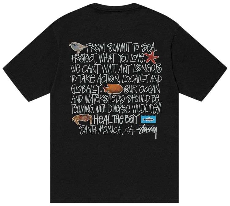 Stussy Heal The Bay Summit To Sea Tee Black
