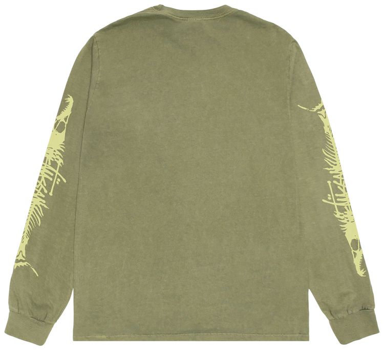 Stussy Barracuda Long Sleeve Tee Olive