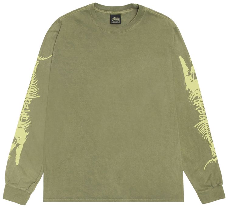 Stussy Barracuda Long Sleeve Tee Olive