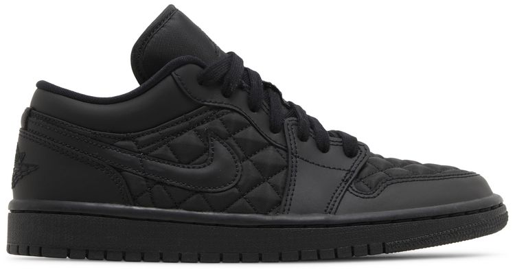 Wmns Air Jordan 1 Low Triple Black Quilted