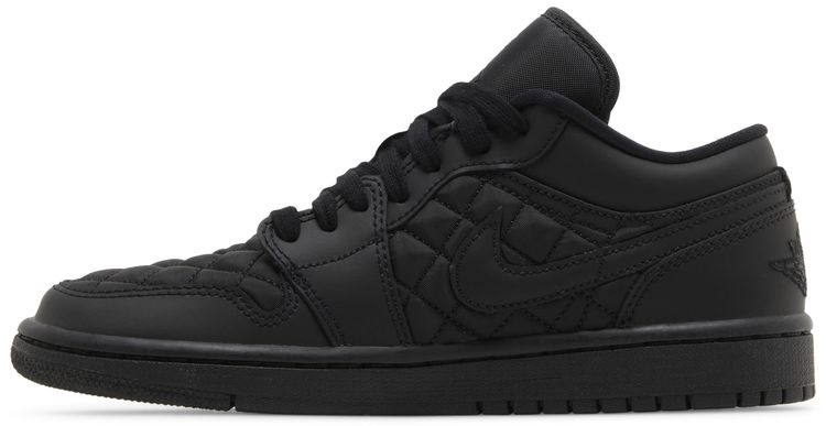 Wmns Air Jordan 1 Low Triple Black Quilted