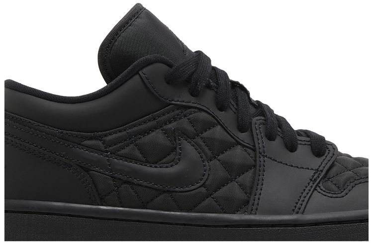 Wmns Air Jordan 1 Low Triple Black Quilted