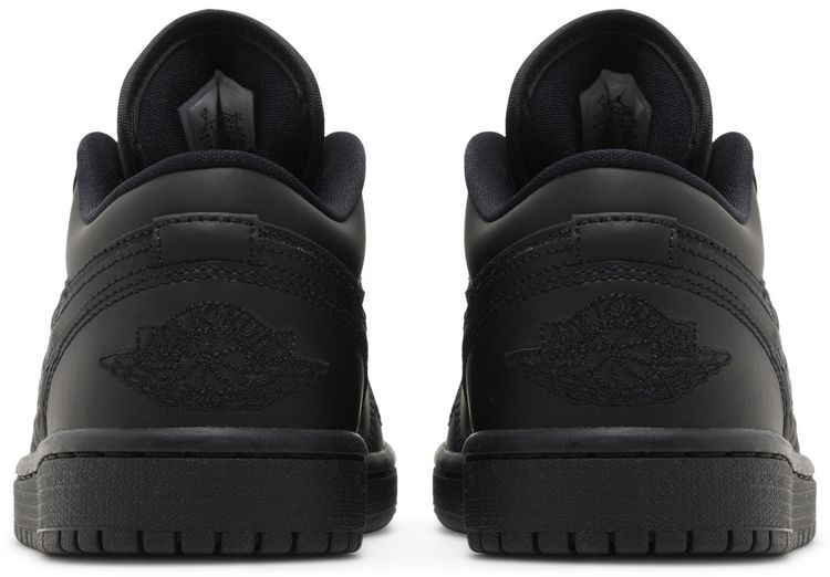 Wmns Air Jordan 1 Low Triple Black Quilted