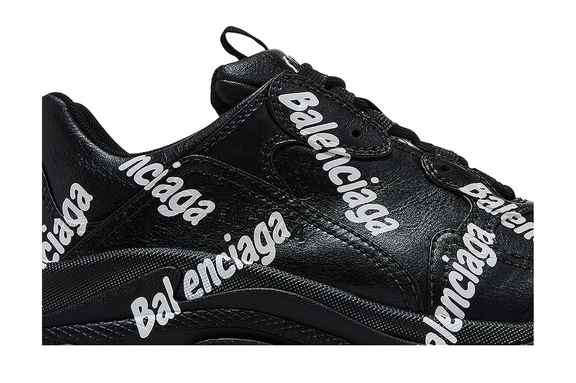 【Balenciaga】TRIPLE S PAINT LOGO◆536737WTSPL Balenciaga Triple S Sneaker 'Allover Logo - Black Fluo