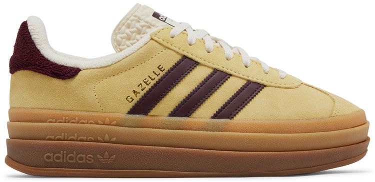 Adidas Wmns Gazelle Bold Almost Yellow Maroon