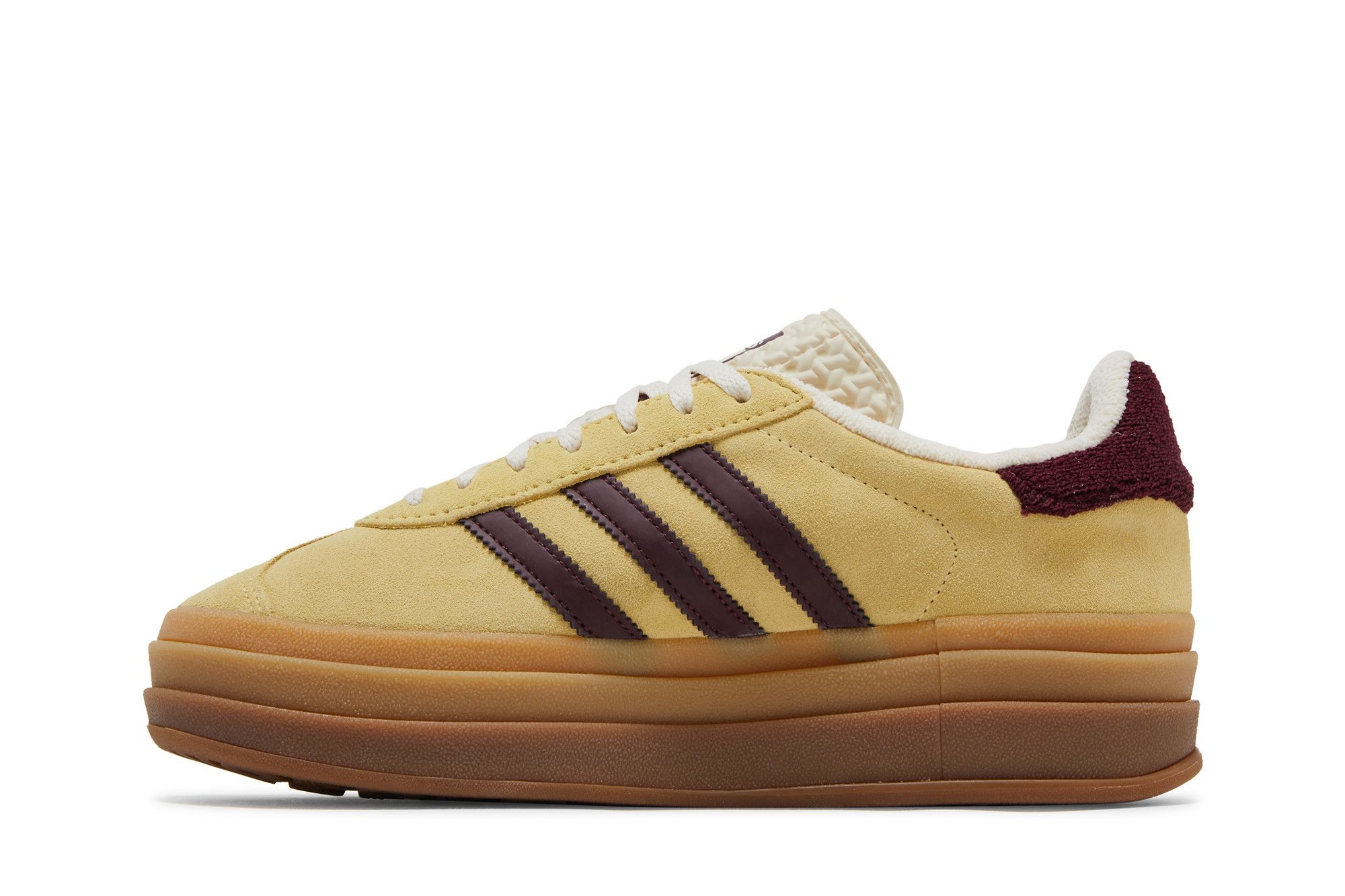 ★adidas★ Gazelle Bold W Yellow Brown IF5937 Adidas Gazelle Bold Sneakers 'Almost Yellow Maroon' IF5937