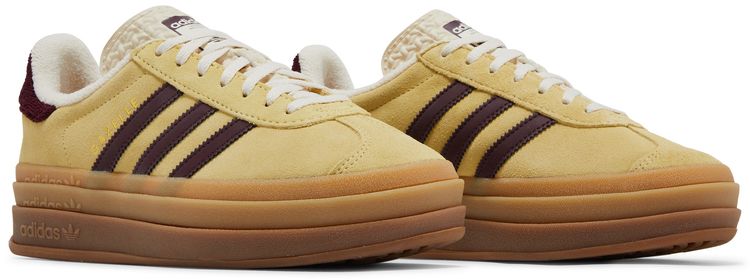 Adidas Wmns Gazelle Bold Almost Yellow Maroon