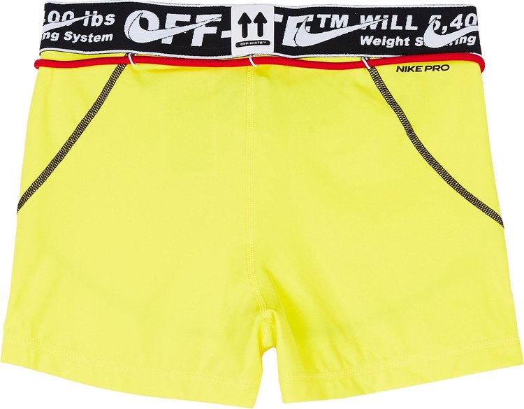 Nike x Off White NRG RU Pro Shorts Opti Yellow