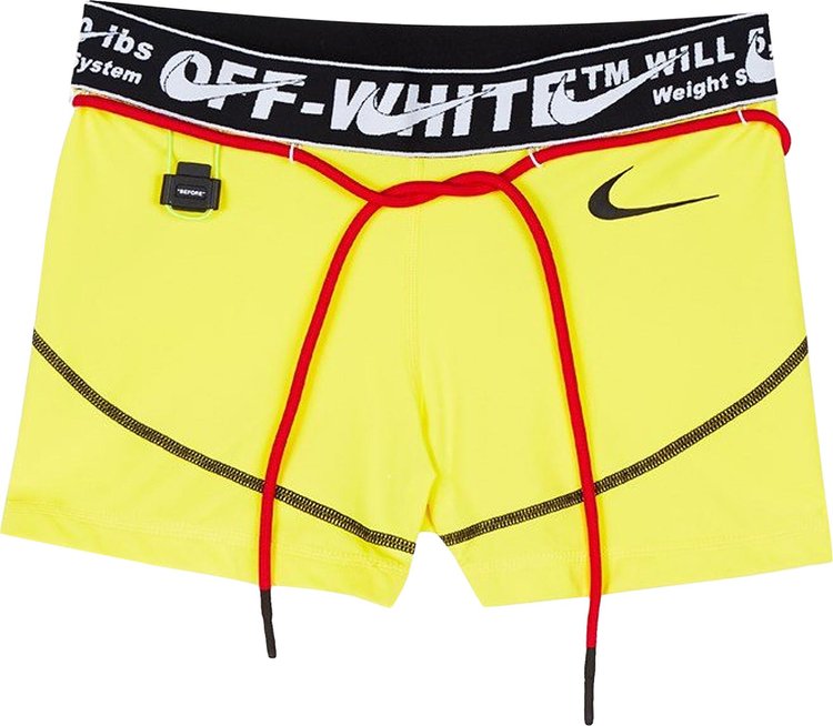 Nike x Off White NRG RU Pro Shorts Opti Yellow