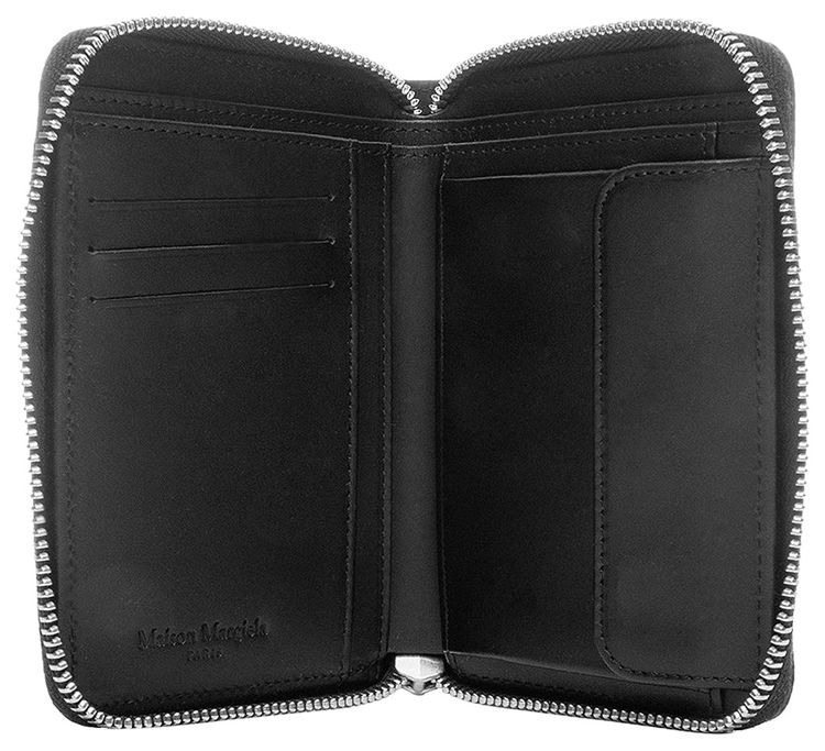 Maison Margiela Textured Mini Zip Wallet BlackPaint