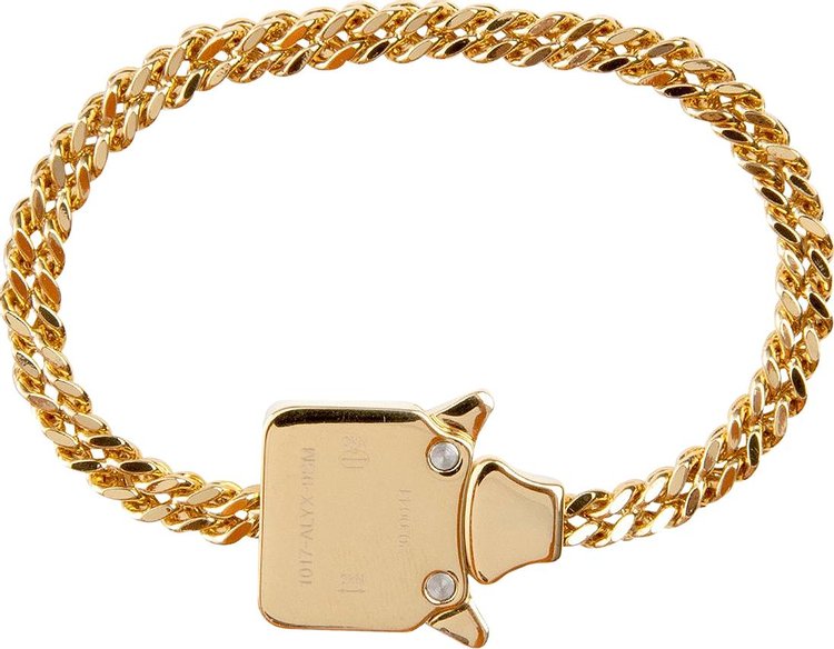 1017 ALYX 9SM Mini Cubix Chain Bracelet Gold Shiny