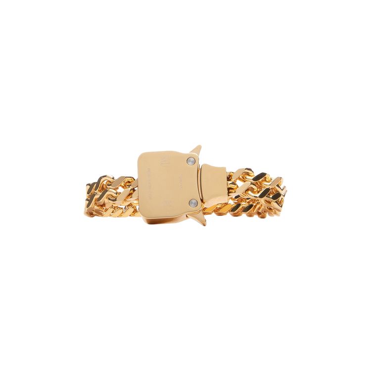 1017 ALYX 9SM Cubix Chain Bracelet With Fixed Buckle Gold Shiny