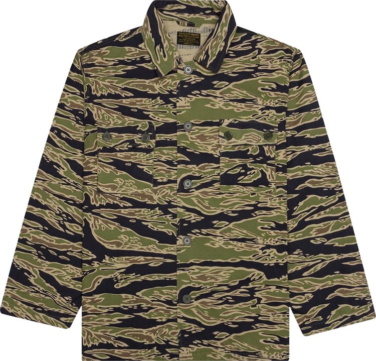 Wacko Maria Tiger Camo Army Shirt Type 2 Olive