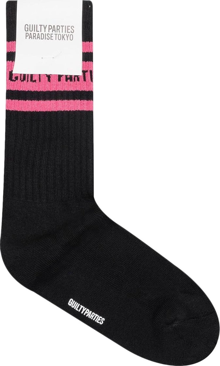 Wacko Maria Skater Socks Type 2 'Black/Pink'