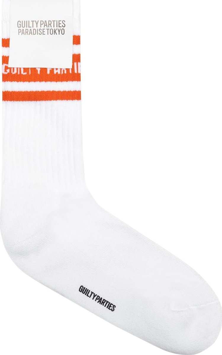 Wacko Maria Skater Socks Type 2 WhiteOrange