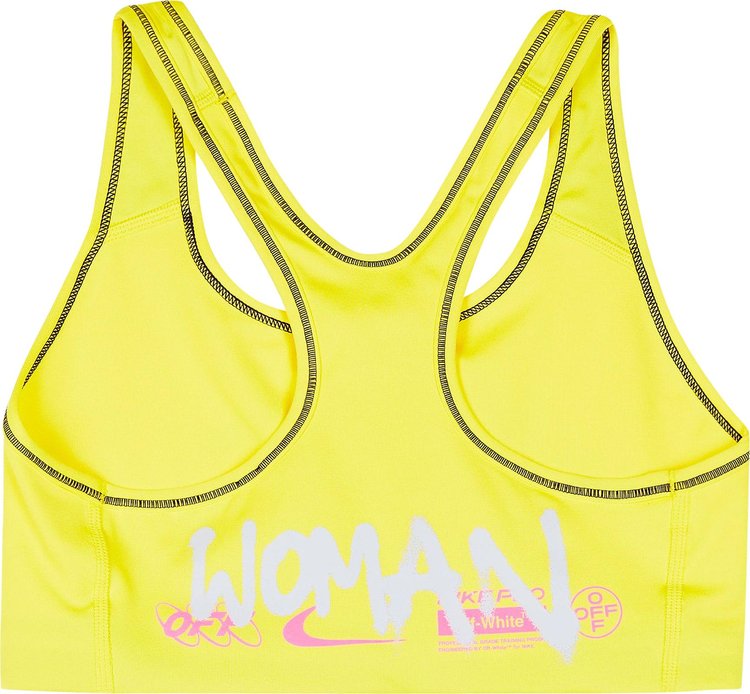 Nike Womens x Off White Sports Bra Opti Yellow