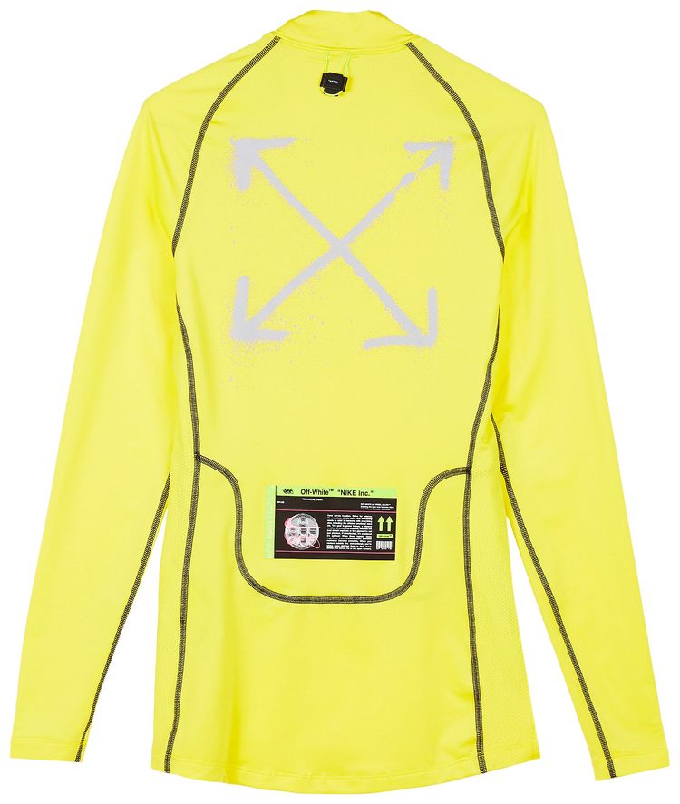 Nike x Off White Long Sleeve Running Top Opti Yellow