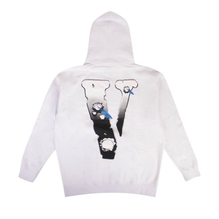 Vlone x Pop Smoke Hawk Em Hooded Sweatshirt White