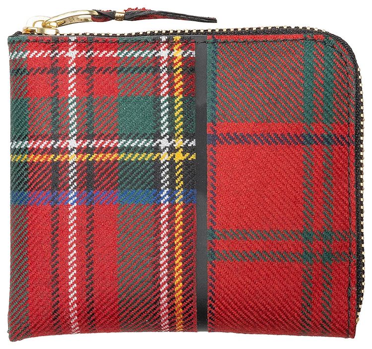 Comme des Garcons Tartan Patchwork Wallet Tango Red