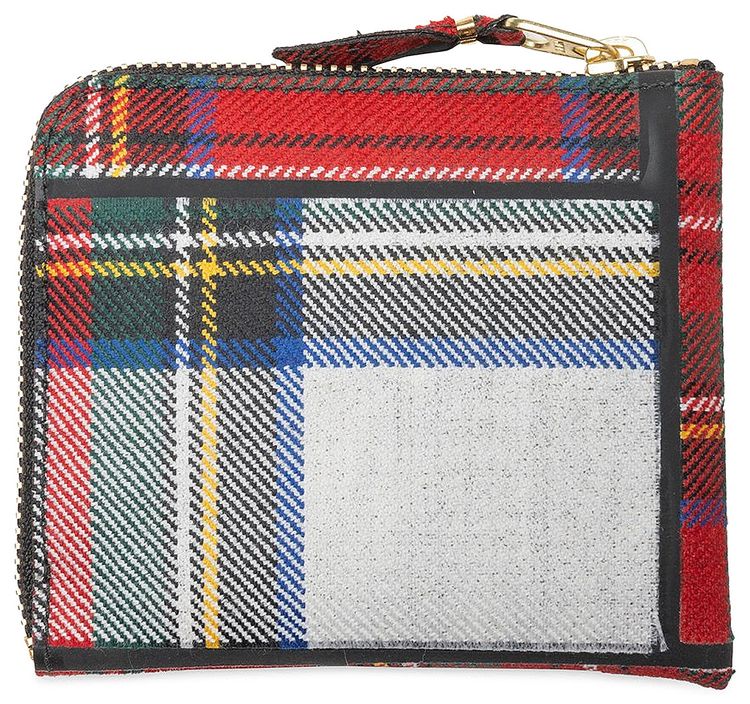 Comme des Garcons Tartan Patchwork Wallet Tango Red
