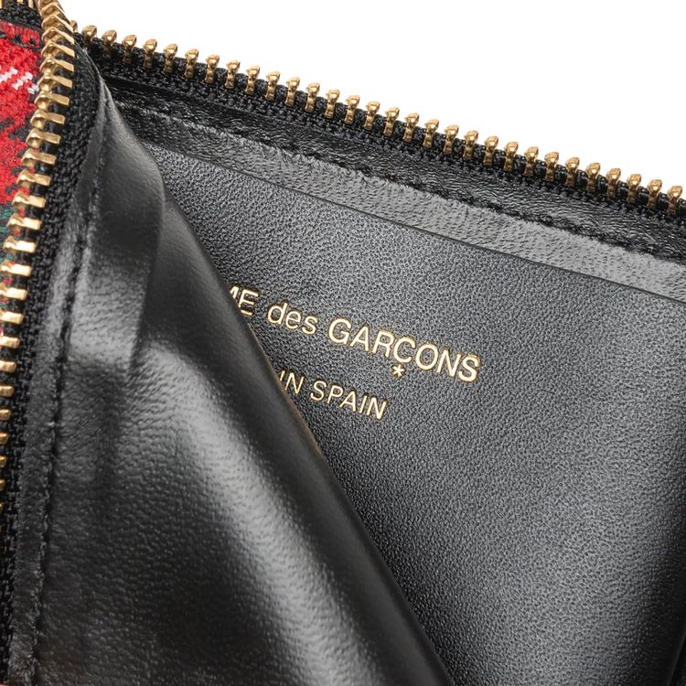 Comme des Garcons Tartan Patchwork Wallet Tango Red