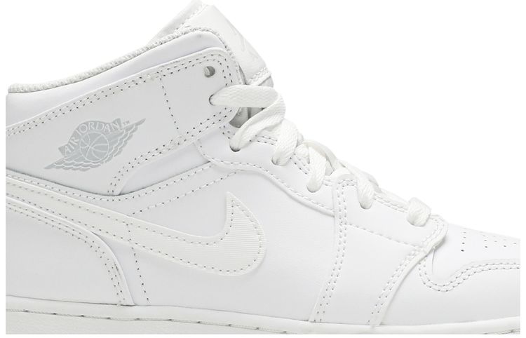 Air Jordan 1 Mid GS White Pure Platinum