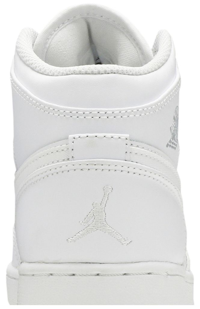 Air Jordan 1 Mid GS White Pure Platinum