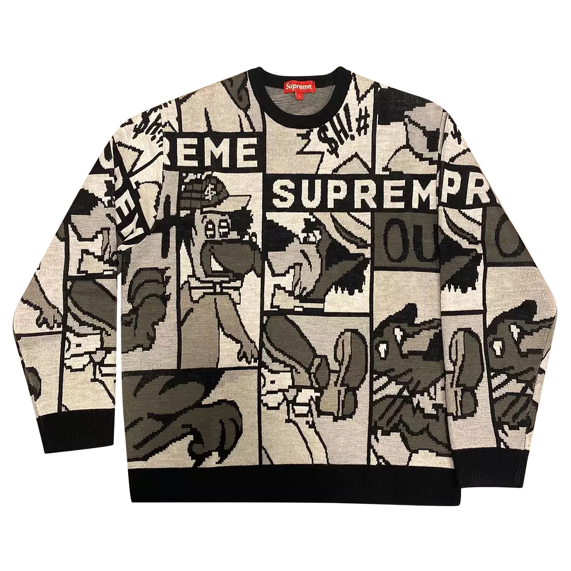 Buy Supreme Cartoon Sweater 'Black' - SS20SK8 BLACK | GOAT