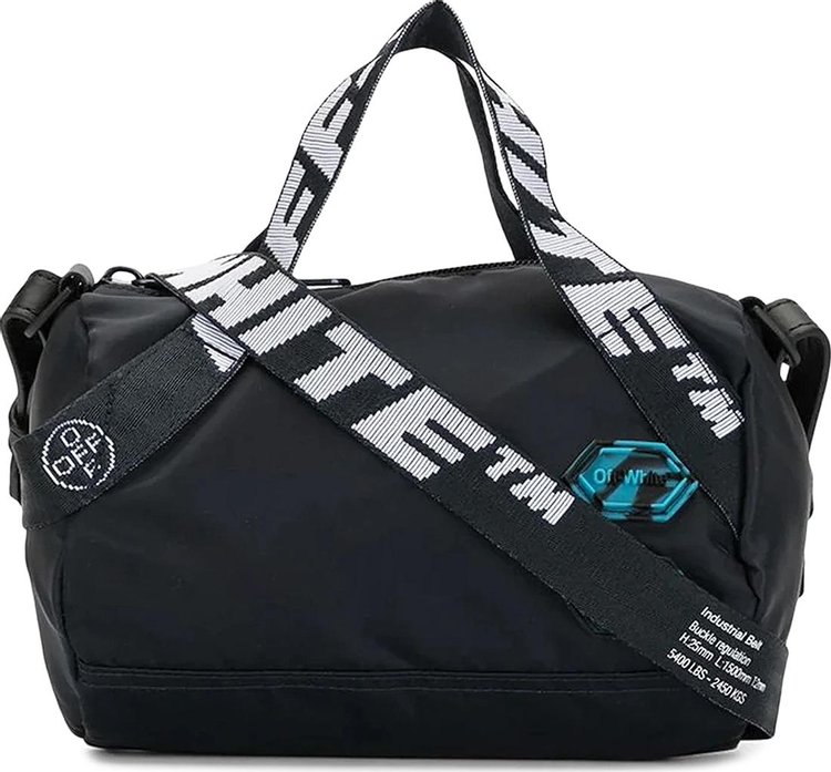 Off White Nylon Baby Duffle Bag Blue