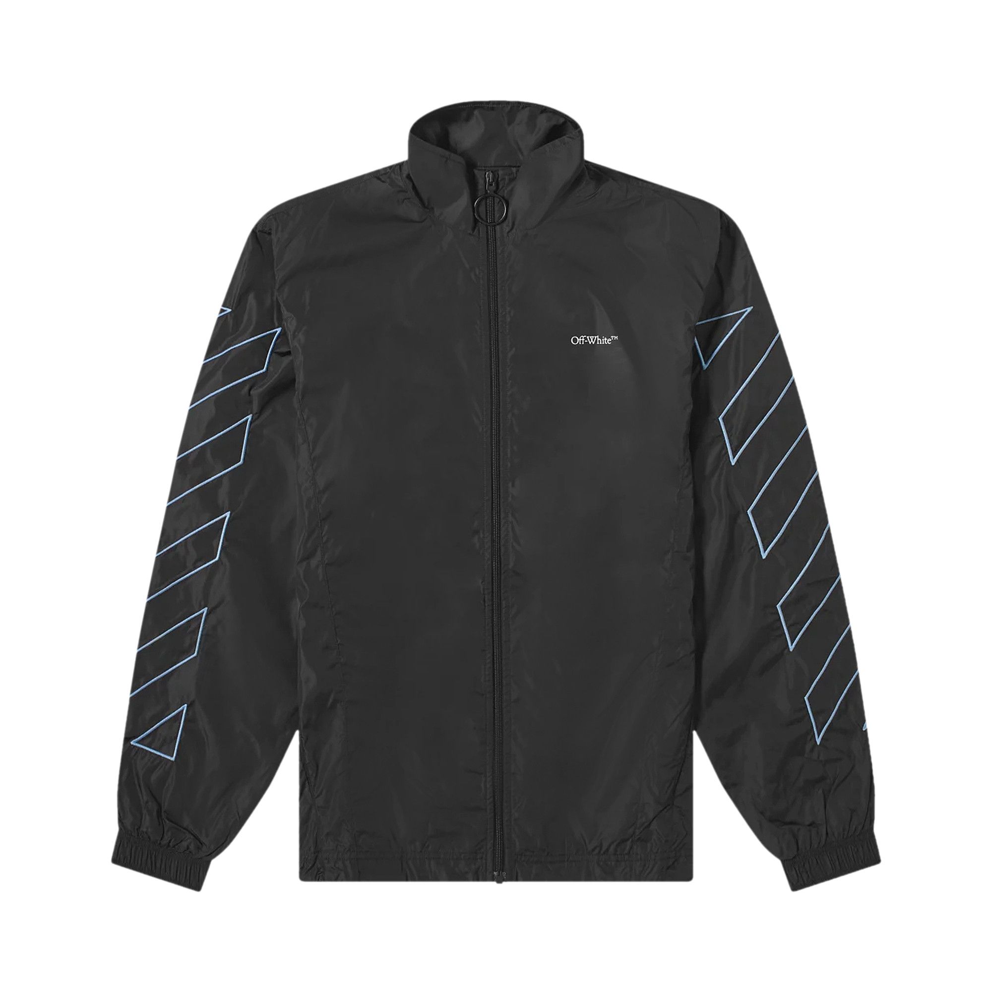 Size l Off White Diag Nylon Jacket Black Light Blue