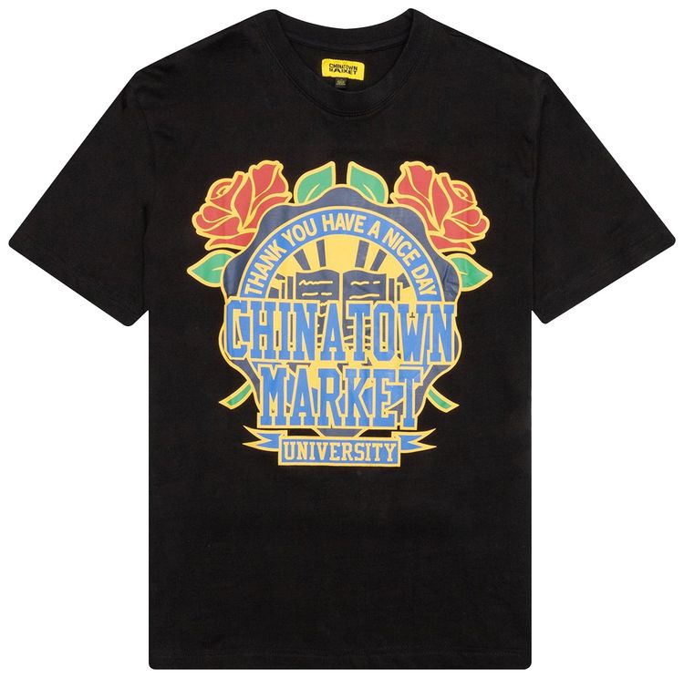 Chinatown Market Rose Garden T Shirt Black