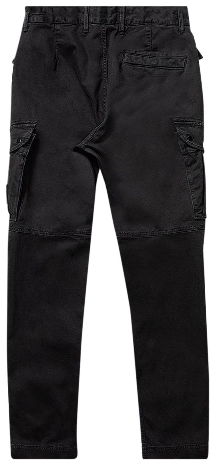 Stone Island Logo Patch Zipper Pocket Cargo Pants Black