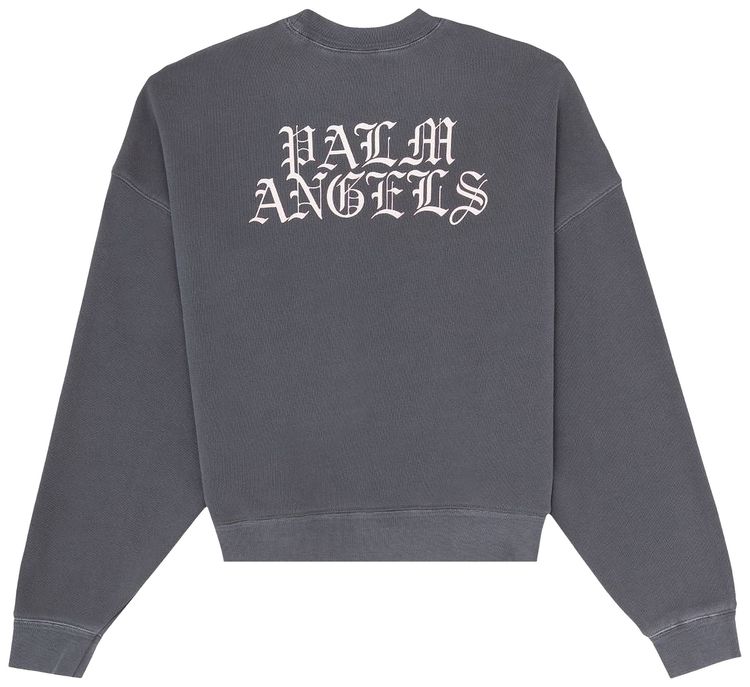 Palm Angels Burning Head Crewneck BlackYellow