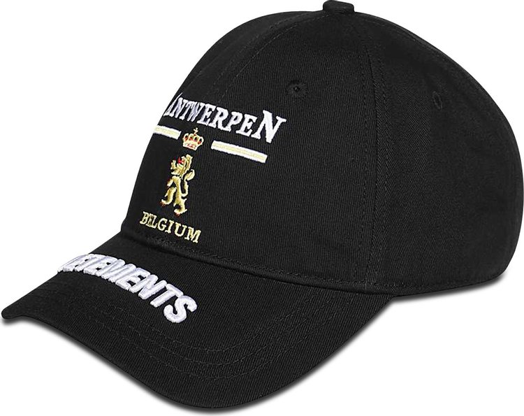 Vetements Antwerp Logo Cap Black